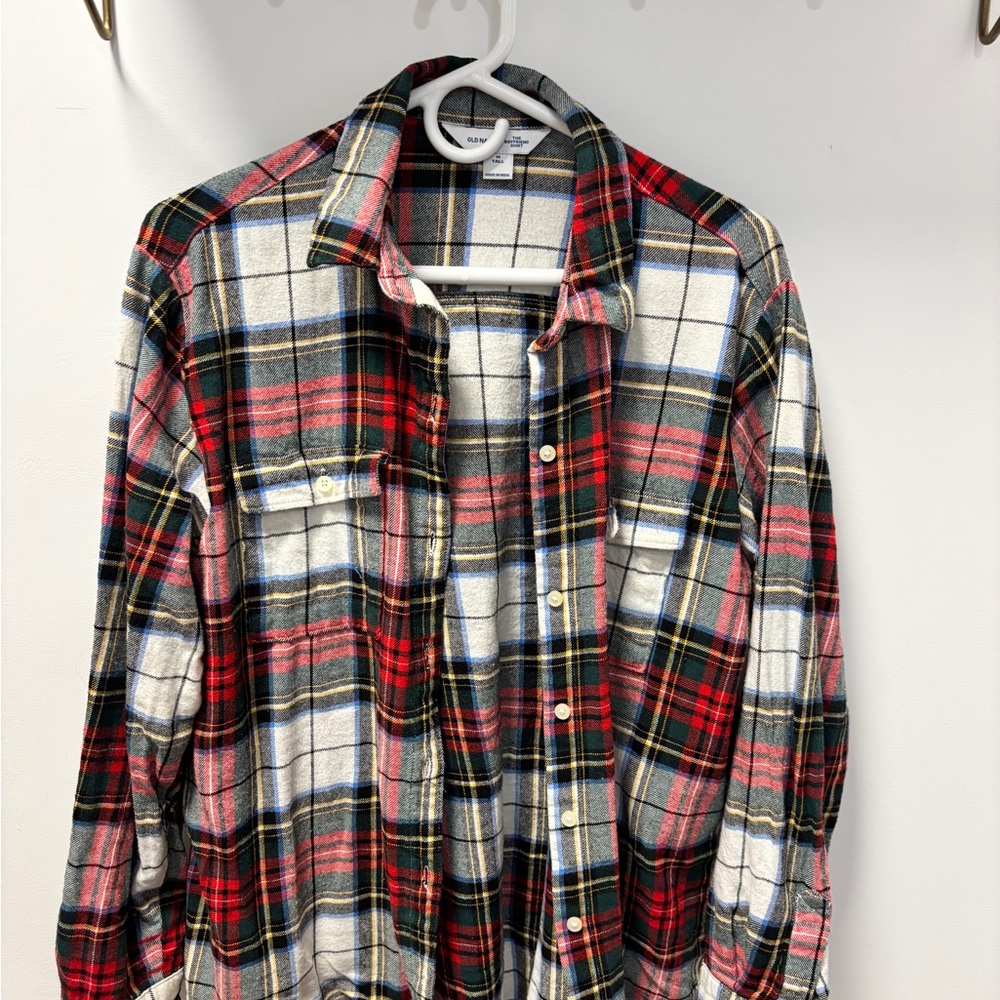 Old Navy Multicolor Plaid Button Down Shirt